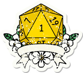 natural one d20 dice roll illustration