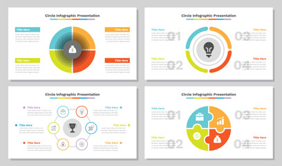 Circle Infographic Presentation Editable Template