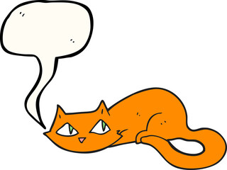 speech bubble cartoon cat