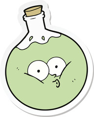 sticker of a cartoon potion