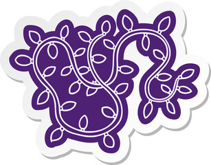 cartoon sticker of colourful lights