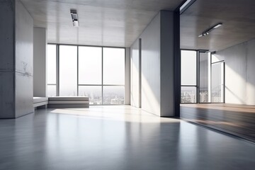 Obraz na płótnie Canvas modern loft empty space interior