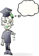 thought bubble cartoon zombie student