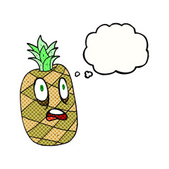thought bubble cartoon pineapple