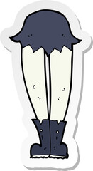 sticker of a cartoon vampire legs