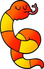 cartoon doodle poisonous snake