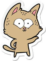 sticker of a cartoon cat