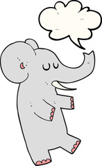 speech bubble cartoon dancing elephant