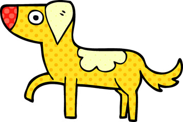 cartoon doodle standing dog