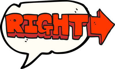 speech bubble cartoon right symbol