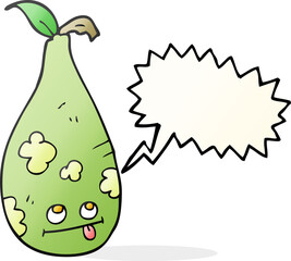 speech bubble cartoon pear