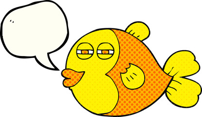 comic book speech bubble cartoon fish
