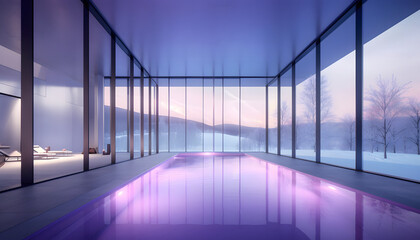 Winter Wonderland - A Contemporary Pool with a Purple Twist