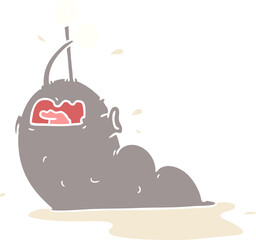 gross flat color style cartoon slug