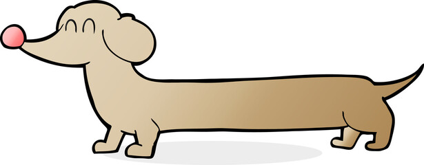 cartoon dachshund