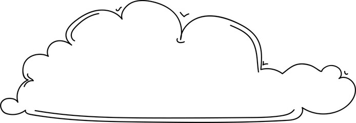 Hand drawn clouds, Transparent background