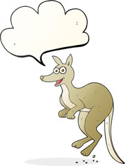 speech bubble cartoon kangaroo