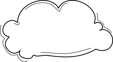 Hand drawn clouds, Transparent background