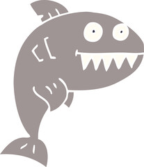 cartoon doodle deadly shark