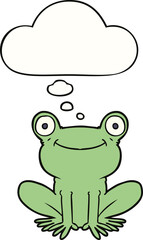 cartoon frog and thought bubble