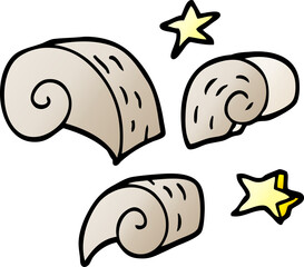 cartoon doodle swirl decorative elements