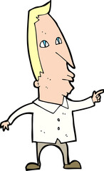 cartoon pointing man