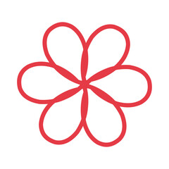 Blooming flower line icon