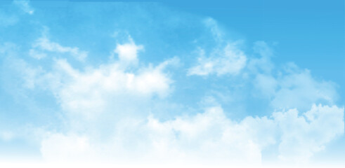 Background with clouds on blue sky. Blue Sky vector - 586666500