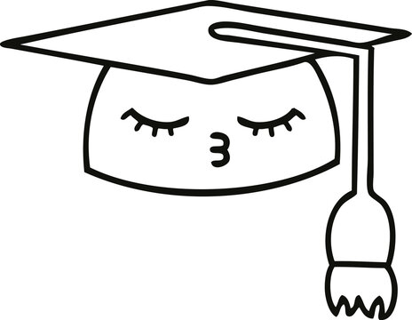 recommend clip art: line drawing cartoon graduation hat