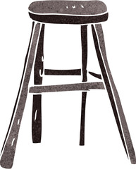 cartoon wooden stool