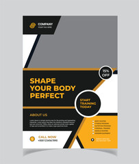 Creative Gym flyer template with modern