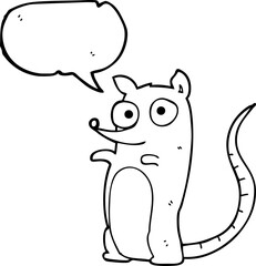 speech bubble cartoon mouse