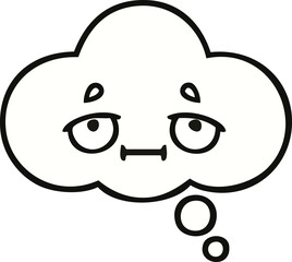 cute cartoon thought bubble