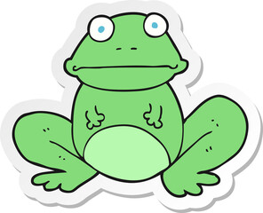 sticker of a cartoon frog
