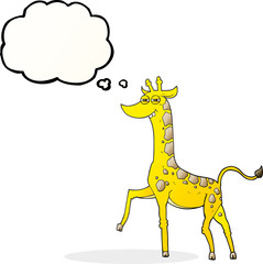 thought bubble cartoon giraffe