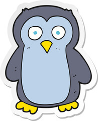 sticker of a cartoon penguin
