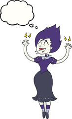 thought bubble cartoon vampire girl