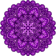 Violet Floral circular pattern