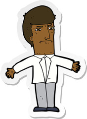 Obraz premium sticker of a cartoon annoyed boss