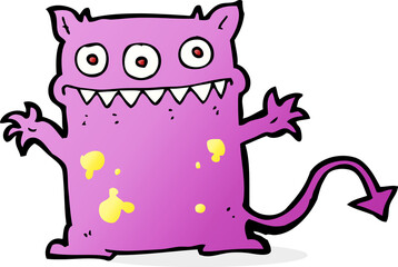 cartoon little monster