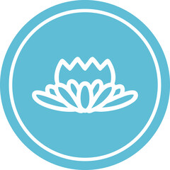 lotus flower circular icon