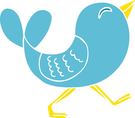 cartoon doodle bluebird