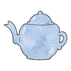 textured cartoon teapot