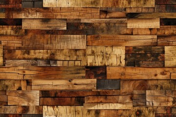 a rustic, earthy texture using natural wood and bark on a decorative wall hanging, seamless pattern Generative AI