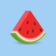 Watermelon slice icon. Vector illustration.