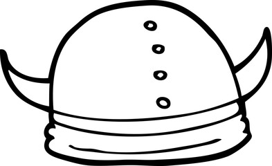line drawing cartoon viking helmet