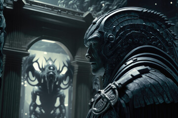 Alien Face, Planet, Science Fiction, Exploration, Generative Ai