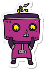 Fototapeta premium sticker of a cartoon robot