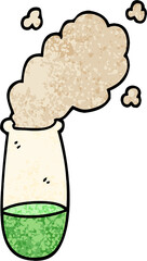 grunge textured illustration cartoon test tube