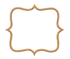 Rope in frame shape on white background